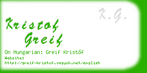 kristof greif business card